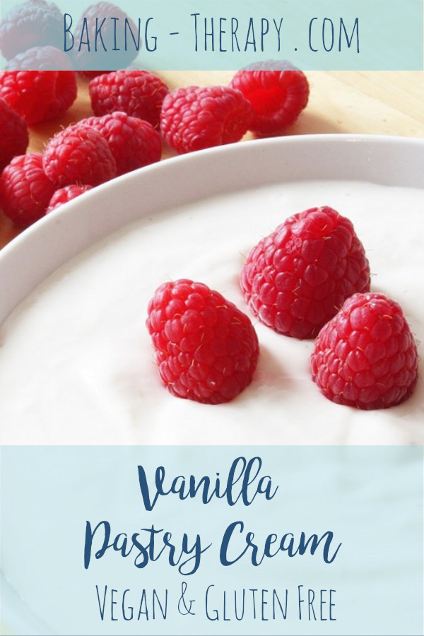 Vegan and Gluten Free Vanilla Pastry Cream Pinterest Image