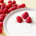 image of raspberries and vegan gluten free vanilla pastry cream